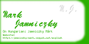 mark jamniczky business card